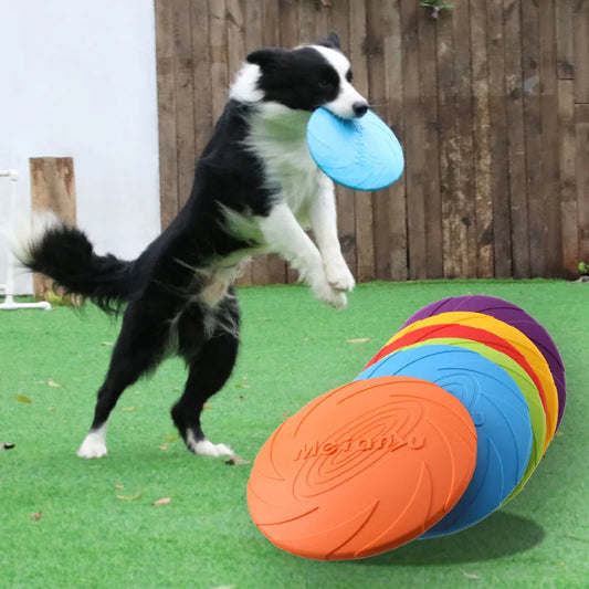 OUZEY Bite Resistant Flying Disc Toys For Dog Multifunction Pet Puppy Training Toys Outdoor Interactive Game Pet Dogs Products.OUZEY Bite Disque de vol résistant pour chien Multifunction Pet Puppy Entraînement Jouets Outdoor Jeu interactif Produits pour c