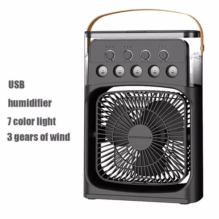 3 In 1 Fan AIr Conditioner Household Small Air Cooler LED Night Light Portable Humidifier Air Adjustment Fan Office Home Fan New