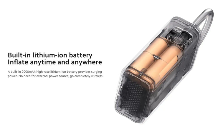 Xiaomi Mijia Portable Electric Air Compressor 2/2D, Air Pump 2, Smart Digital Tire Pressure Detection Inflator For Car, Bicycle.Xiaomi Mijia Compresseur d'air électrique portable 2/2D, pompe à air 2, gonfleur numérique intelligent de détection de pression