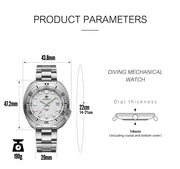 Montre Homme Automatique ADDIESDIVE NH35A Acier Inoxydable