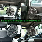Ventilateur Voiture Portable 12V 8’’ Rotatif 360°
