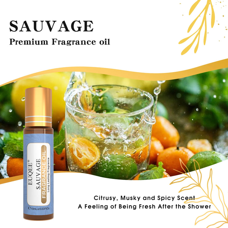 EUQEE 10ml Premium Men's Fragrance Oil For Car Diffuser Aromatherapy Vanilla Musk Leather Amber Romance Aroma Essential Oils.Huile de parfum pour hommes haut de gamme EUQEE 10ml pour l'aromathérapie de diffuseur de voiture Vanilla Musk Cuir Amber Romance