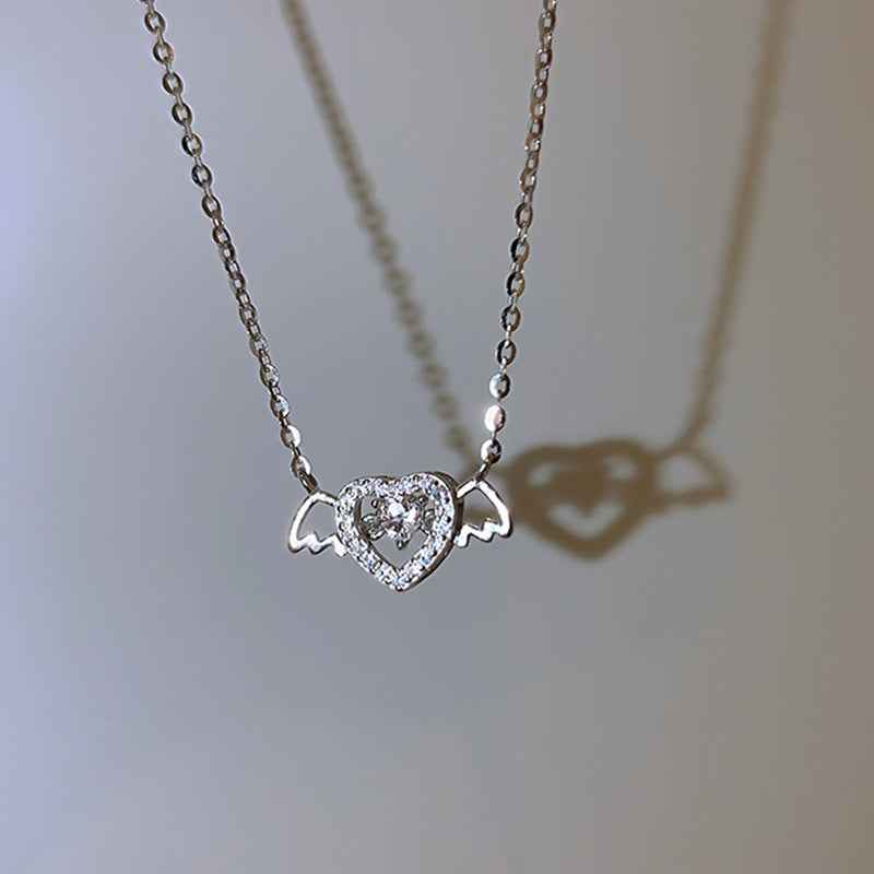 fashion gothic necklace women vintage heart crown pendant