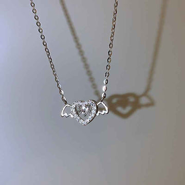 fashion gothic necklace women vintage heart crown pendant