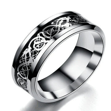 men spinner ring anti stress stainless steel fidget ring