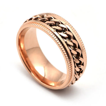men spinner ring anti stress stainless steel fidget ring