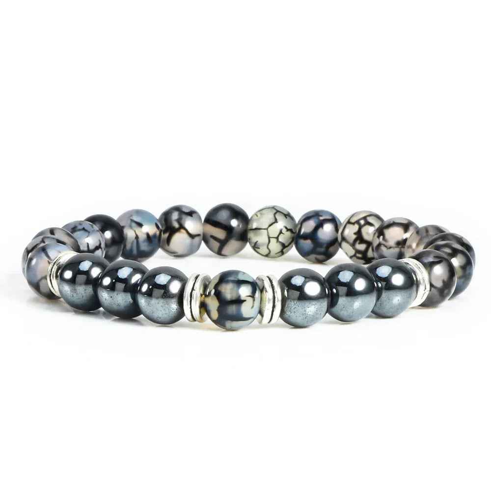 natural stone bracelet 8mm beaded unisex fashion jewelry