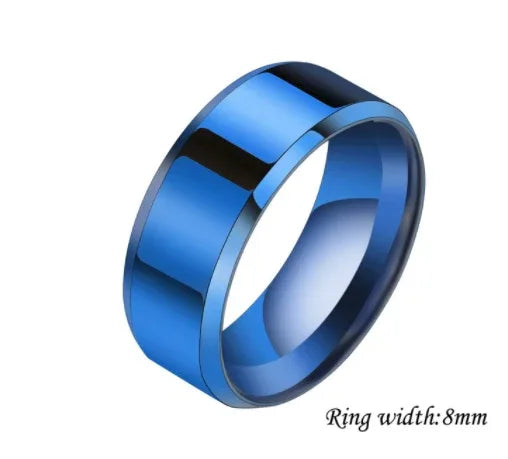 minimalist couple rings geometric stainless steel for him and her