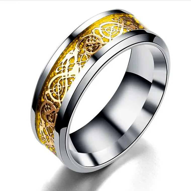 men spinner ring anti stress stainless steel fidget ring