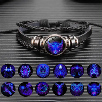 luminous zodiac bracelet glow in dark astrology jewelry