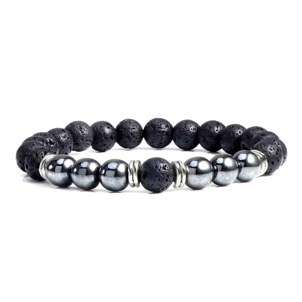 Bracelet Homme Pierre Naturelle 8mm - Bijou Tendance Unisexe en Perles - TharryStore