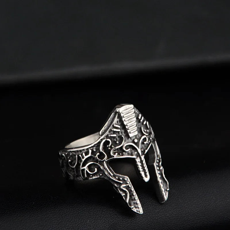 men warrior ring stainless steel bold statement jewelry