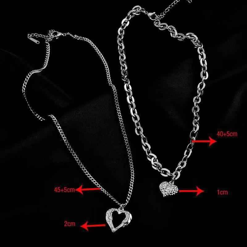 stylish women necklace double heart pendant elegant look