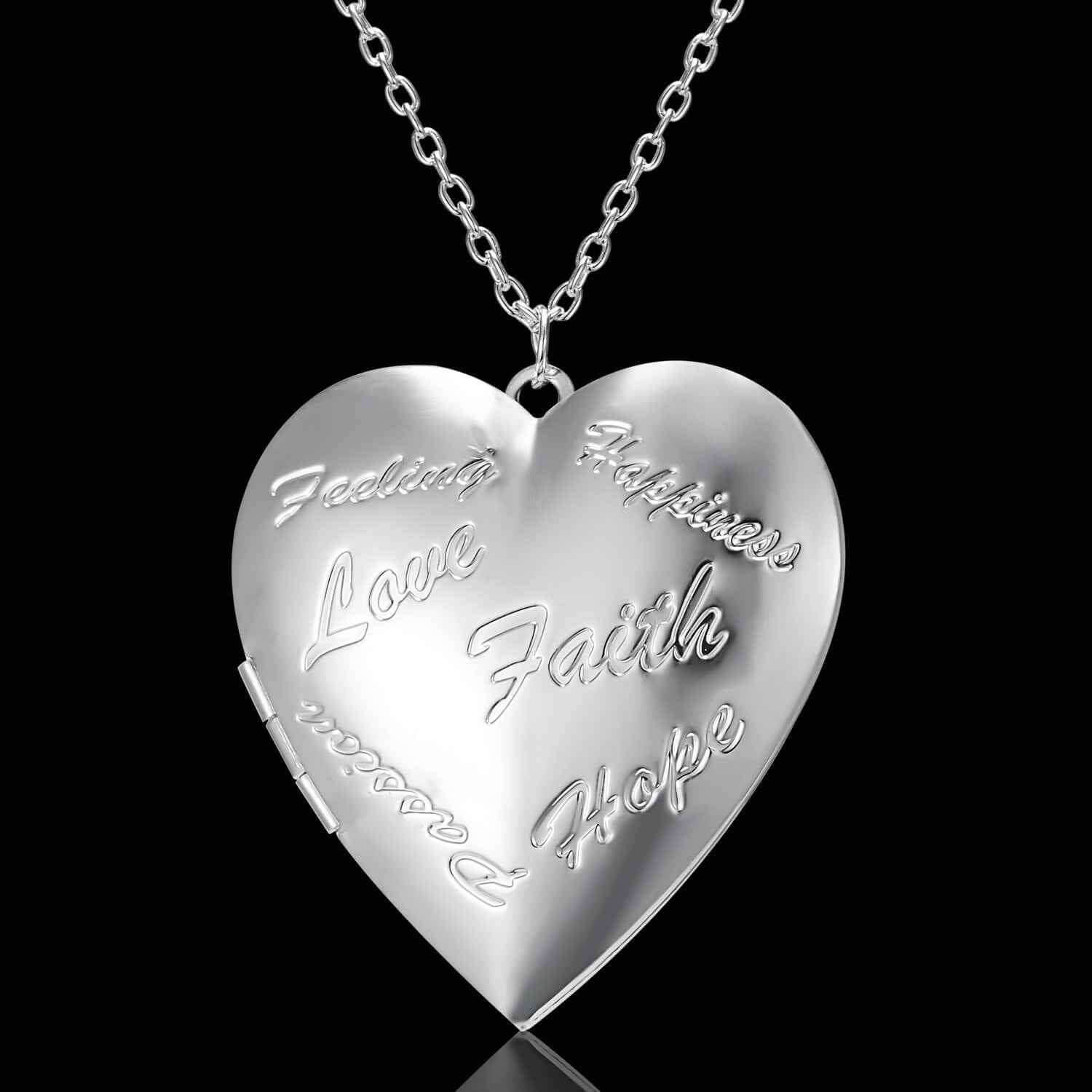 women personalized jewelry heart photo necklace romantic gift
