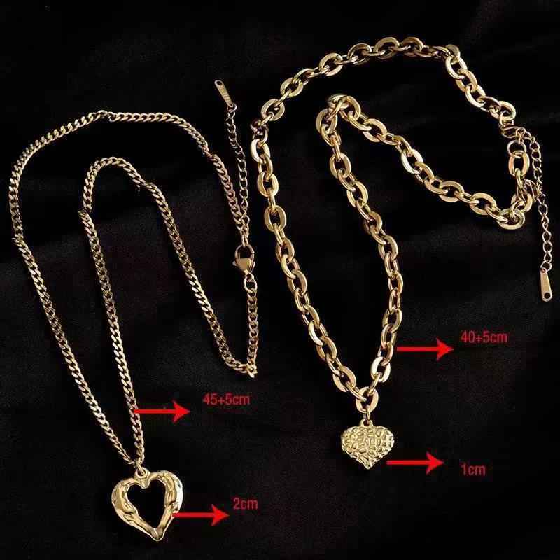 stylish women necklace double heart pendant elegant look