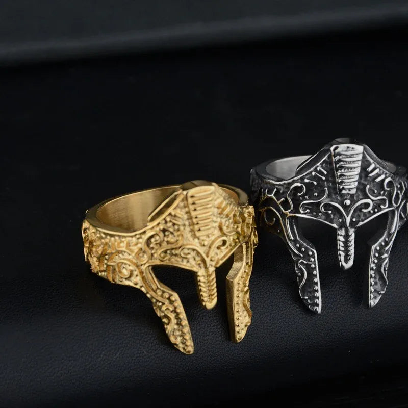 men warrior ring stainless steel bold statement jewelry