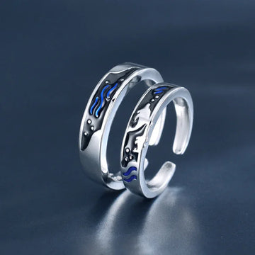 couple whale rings adjustable epoxy matching rings