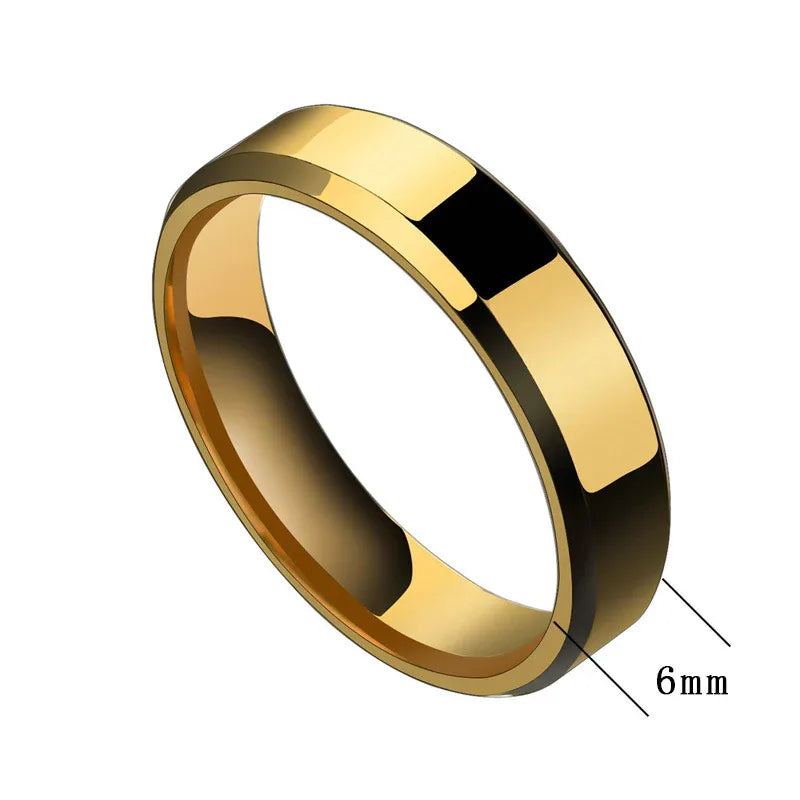 minimalist couple rings geometric stainless steel for him and her