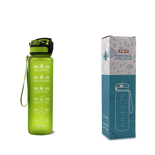 Gourde 1L Tritan avec Marqueur de Temps Bouteille de Sport Étanche