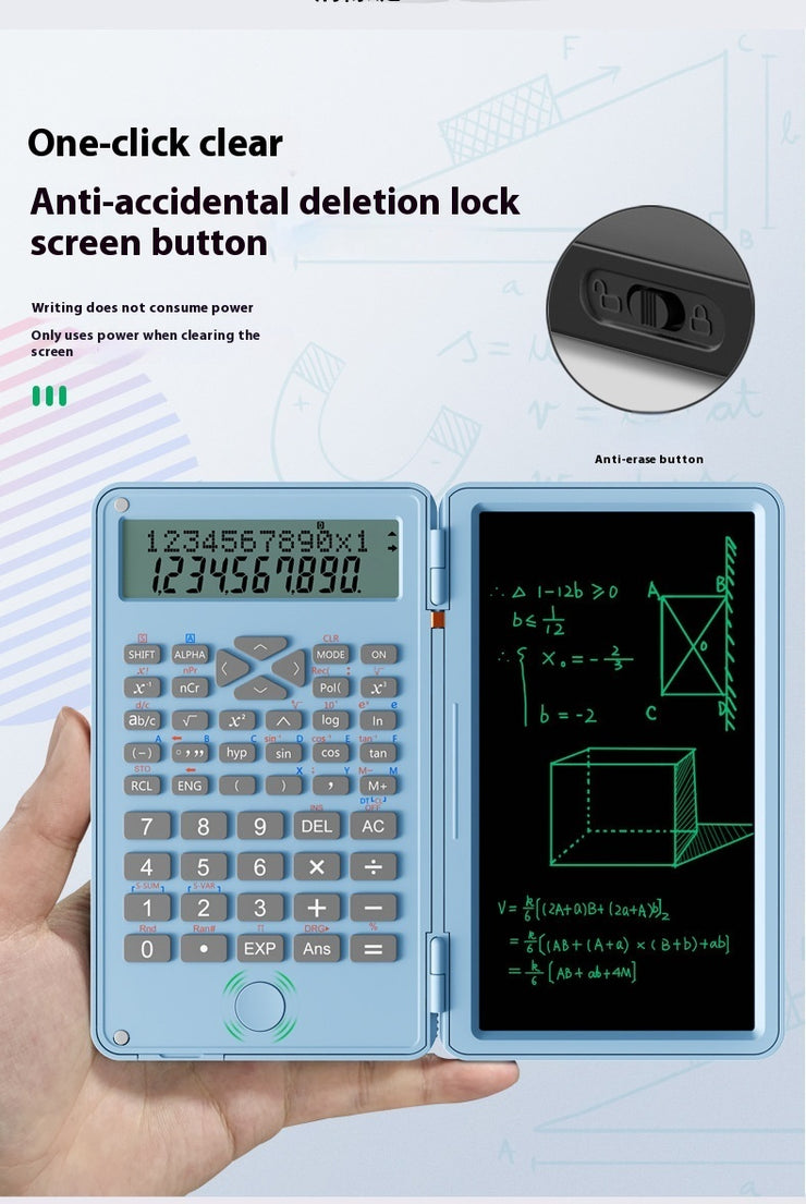 Nouvelle calculatrice scientifique portable avec tablette d’écriture Spéciale comptabilité et examens