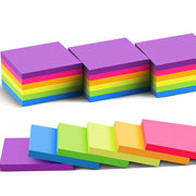 Notes autocollantes colorées et fluorescentes
