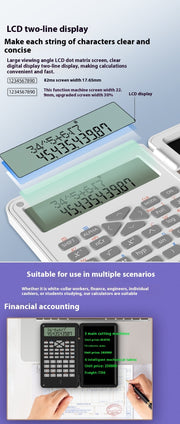 Nouvelle calculatrice scientifique portable avec tablette d’écriture Spéciale comptabilité et examens